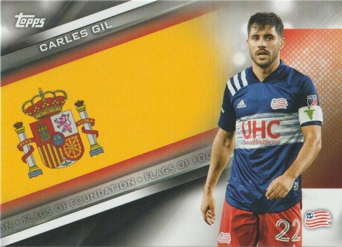 #FF-21 Carles Gil - New England Revolution - 2021 Topps MLS Soccer - Flags of Foundation