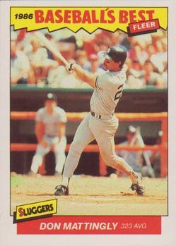 #21 Don Mattingly - New York Yankees - 1986 Fleer Baseball's Best Sluggers vs. Pitchers Baseball