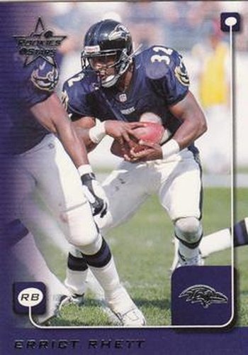 #21 Errict Rhett - Baltimore Ravens - 1999 Leaf Rookies & Stars Football