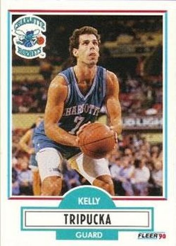 #21 Kelly Tripucka - Charlotte Hornets - 1990-91 Fleer Basketball
