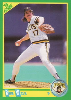 #21 Bob Walk - Pittsburgh Pirates - 1990 Score Baseball