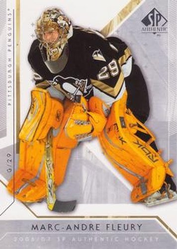 #21 Marc-Andre Fleury - Pittsburgh Penguins - 2006-07 SP Authentic Hockey