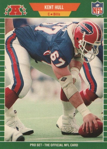 #21 Kent Hull - Buffalo Bills - 1989 Pro Set Football
