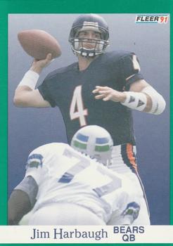 #220 Jim Harbaugh - Chicago Bears - 1991 Fleer Football