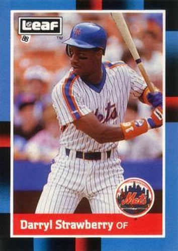 #220 Darryl Strawberry - New York Mets - 1988 Leaf Baseball