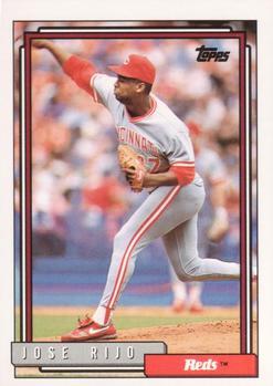#220 Jose Rijo - Cincinnati Reds - 1992 Topps Baseball