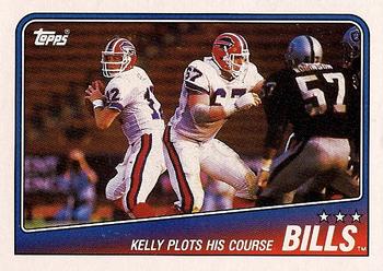 #220 Kelly Plots His Course - Buffalo Bills - 1988 Topps Football