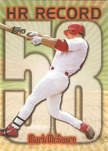 #220bf Mark McGwire - VAR: HR 58 - St. Louis Cardinals - 1999 Topps Baseball