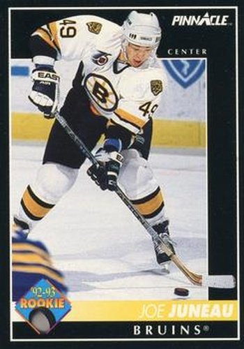 #221 Joe Juneau - Boston Bruins - 1992-93 Pinnacle Canadian Hockey