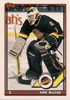 #221 Kirk McLean - Vancouver Canucks - 1991-92 Topps Hockey