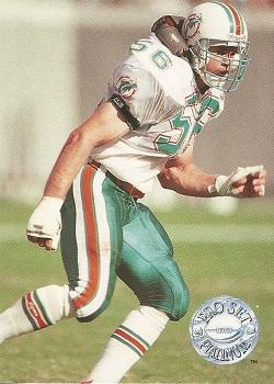 #221 John Offerdahl - Miami Dolphins - 1991 Pro Set Platinum Football