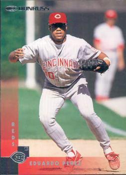 #221 Eduardo Perez - Cincinnati Reds - 1997 Donruss Baseball