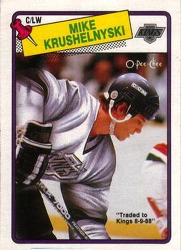 #221 Mike Krushelnyski - Los Angeles Kings - 1988-89 O-Pee-Chee Hockey