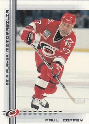 #221 Paul Coffey - Carolina Hurricanes - 2000-01 Be a Player Memorabilia Hockey