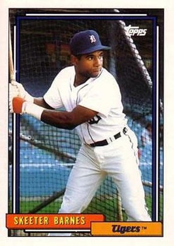 #221 Skeeter Barnes - Detroit Tigers - 1992 Topps Baseball