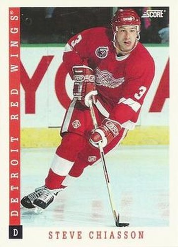 #221 Steve Chiasson - Detroit Red Wings - 1993-94 Score Canadian Hockey