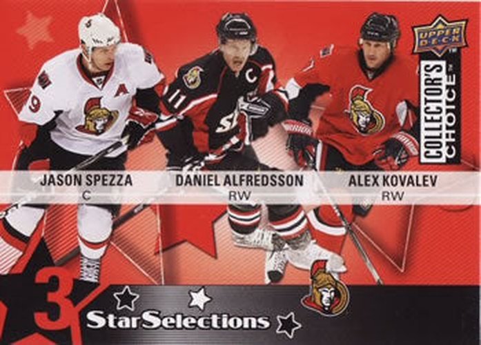 #221 Jason Spezza / Daniel Alfredsson / Alex Kovalev - Ottawa Senators - 2009-10 Collector's Choice Hockey