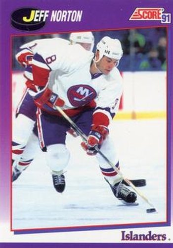 #222 Jeff Norton - New York Islanders - 1991-92 Score American Hockey