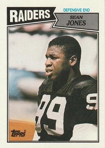 #222 Sean Jones - Los Angeles Raiders - 1987 Topps Football