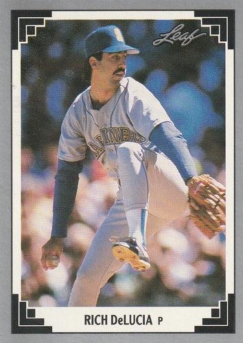 #222 Rich DeLucia - Seattle Mariners - 1991 Leaf Baseball