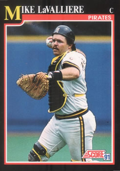 #222 Mike LaValliere - Pittsburgh Pirates - 1991 Score Baseball