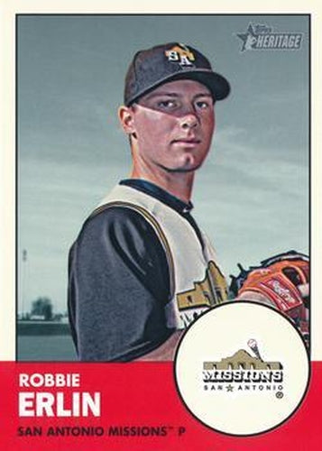 #222 Robbie Erlin - San Antonio Missions - 2012 Topps Heritage Minor League Baseball