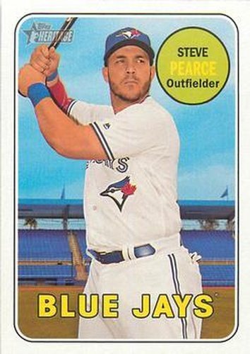 #222 Steve Pearce - Toronto Blue Jays - 2018 Topps Heritage Baseball