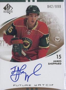 #222 James Sheppard - Minnesota Wild - 2007-08 SP Authentic Hockey