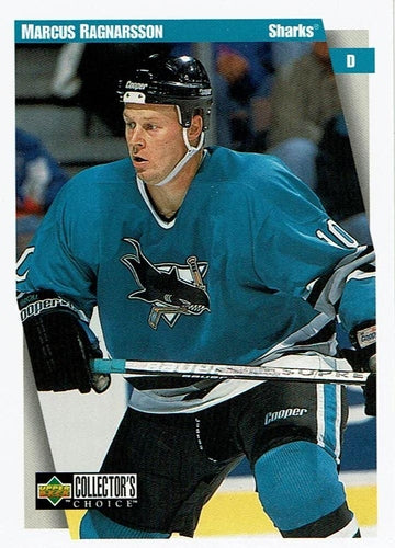 #222 Marcus Ragnarsson - San Jose Sharks - 1997-98 Collector's Choice Hockey