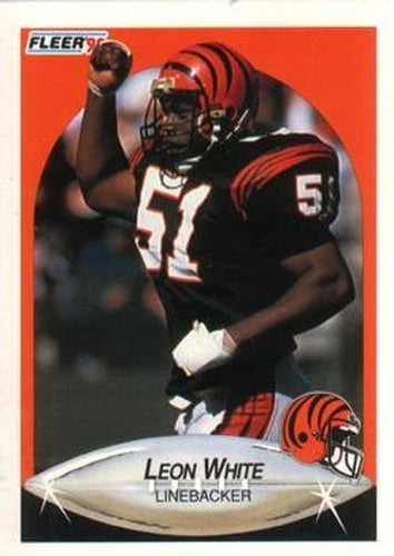 #222 Leon White - Cincinnati Bengals - 1990 Fleer Football