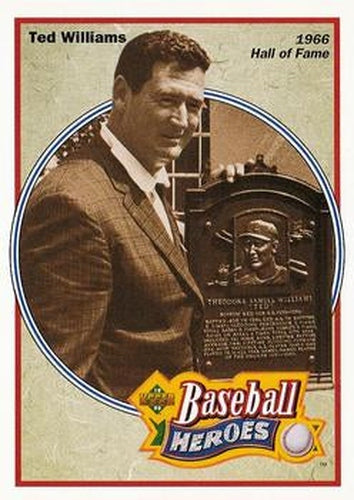 #35 Ted Williams - Boston Red Sox - 1992 Upper Deck Baseball - Baseball Heroes: Ted Williams