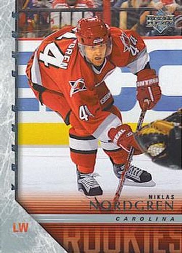 #223 Niklas Nordgren - Carolina Hurricanes - 2005-06 Upper Deck Hockey