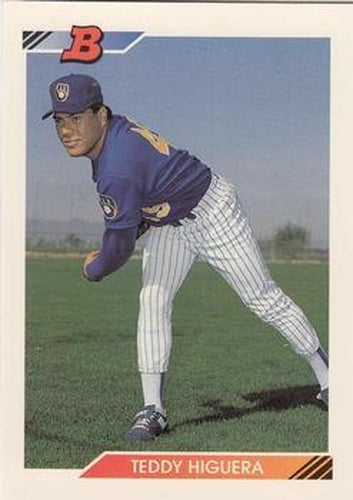 #223 Teddy Higuera - Milwaukee Brewers - 1992 Bowman Baseball