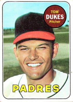 #223 Tom Dukes - San Diego Padres - 1969 Topps Baseball