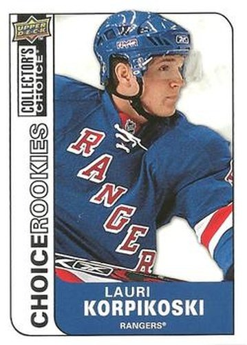 #223 Lauri Korpikoski - New York Rangers - 2008-09 Collector's Choice Hockey