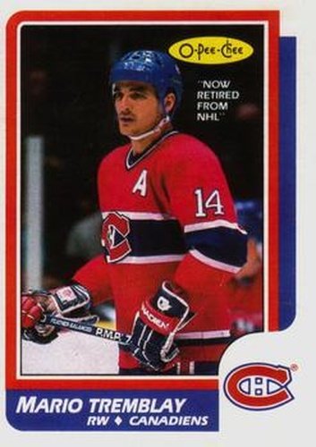 #223 Mario Tremblay - Montreal Canadiens - 1986-87 O-Pee-Chee Hockey