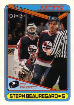 #223 Stephane Beauregard - Winnipeg Jets - 1990-91 O-Pee-Chee Hockey