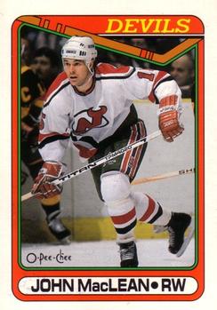 #224 John MacLean - New Jersey Devils - 1990-91 O-Pee-Chee Hockey