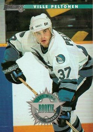#224 Ville Peltonen - San Jose Sharks - 1996-97 Donruss Hockey