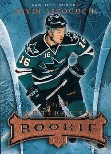 #224 Devin Setoguchi - San Jose Sharks - 2007-08 Upper Deck Artifacts Hockey