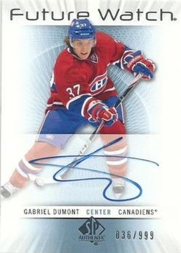 #224 Gabriel Dumont - Montreal Canadiens - 2012-13 SP Authentic Hockey