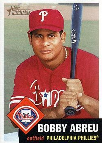 #224 Bobby Abreu - Philadelphia Phillies - 2002 Topps Heritage Baseball