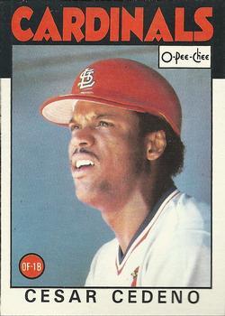 #224 Cesar Cedeno - St. Louis Cardinals - 1986 O-Pee-Chee Baseball