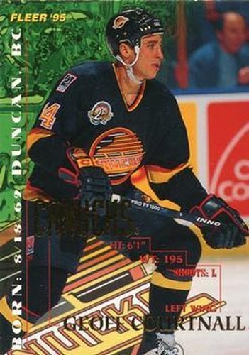 #224 Geoff Courtnall - Vancouver Canucks - 1994-95 Fleer Hockey