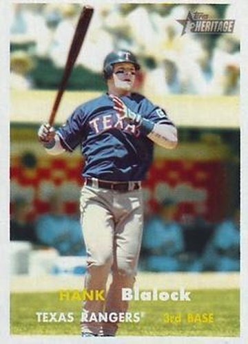 224 Hank Blalock - Texas Rangers - 2006 Topps Heritage Baseball – Isolated  Cards