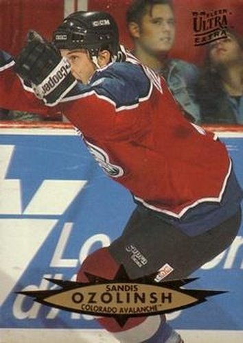 #224 Sandis Ozolinsh - Colorado Avalanche - 1995-96 Ultra Hockey