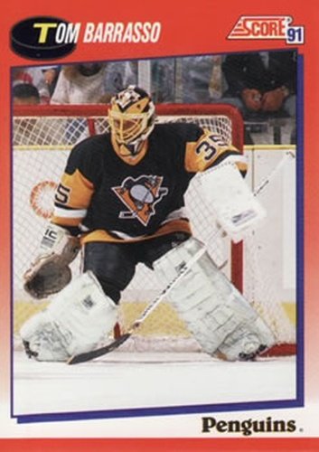 #225 Tom Barrasso - Pittsburgh Penguins - 1991-92 Score Canadian Bilingual Hockey