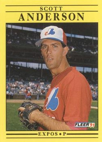 #225 Scott Anderson - Montreal Expos - 1991 Fleer Baseball