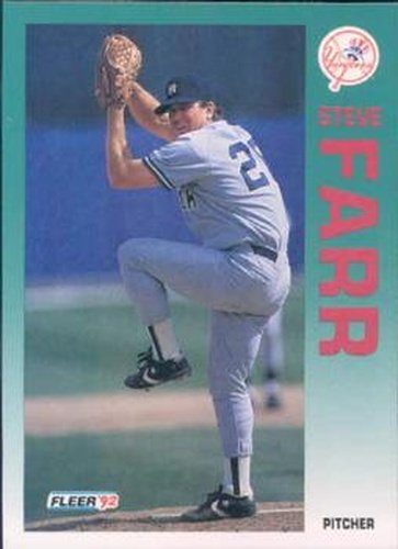 #225 Steve Farr - New York Yankees - 1992 Fleer Baseball
