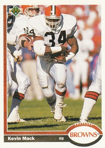 #225 Kevin Mack - Cleveland Browns - 1991 Upper Deck Football
